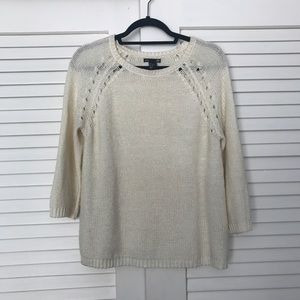White Loose Knit Sweater